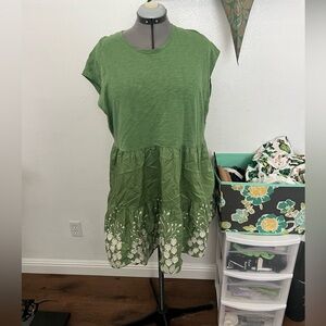 Boden beautiful green embroidered dress